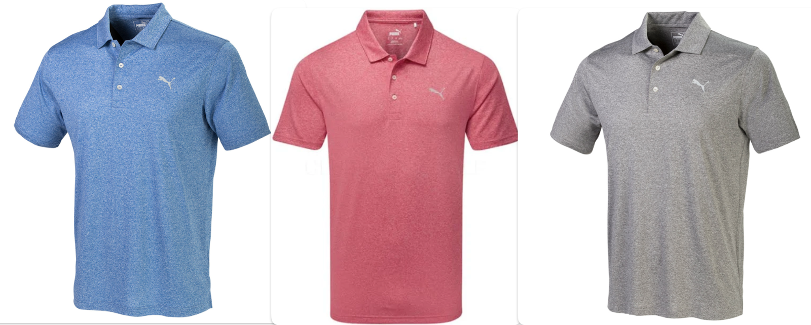 Puma Performance Premium Heather Golf Polo Shirt / Medium | eBay UK